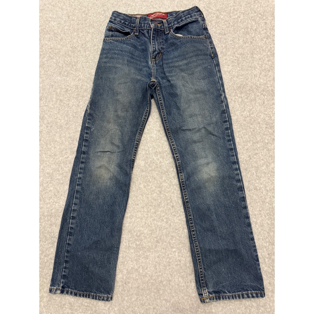 Arizona Jeans Co Boys 12 Slim Original Straight Leg Blue Denim Pants Medium Wash